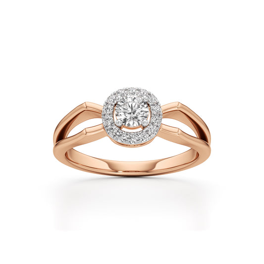 Deliora Split Round Cut Delicate Ring