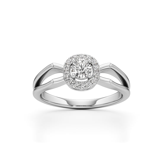 Deliora Split Round Cut Delicate Ring