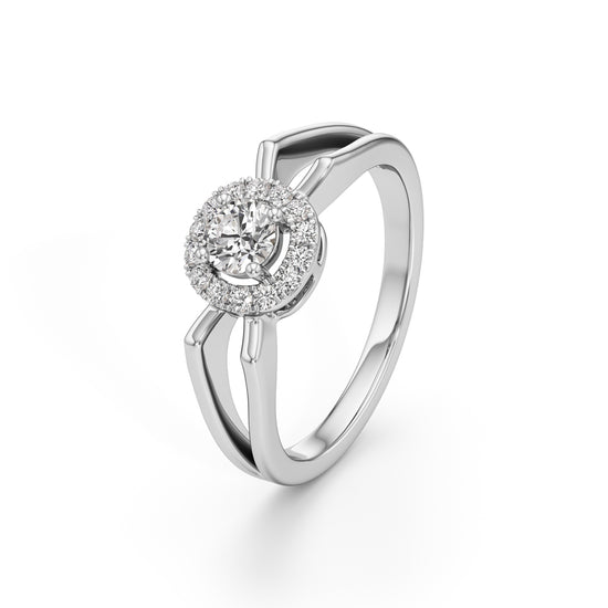 Deliora Split Round Cut Delicate Ring