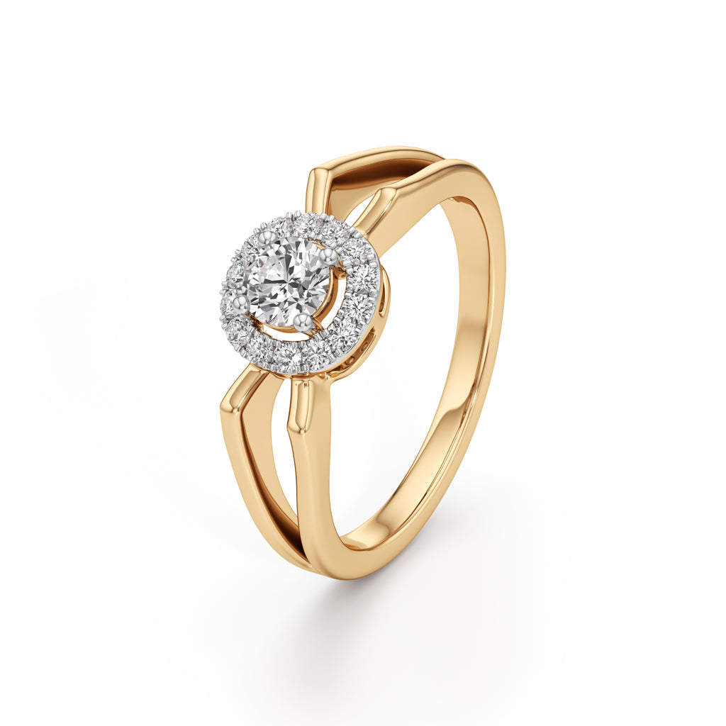 Deliora Split Round Cut Delicate Ring