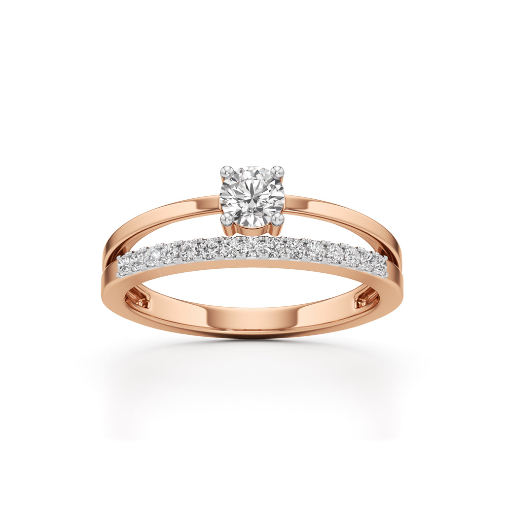 Delicara Split Shank Delicateround Cut Ring
