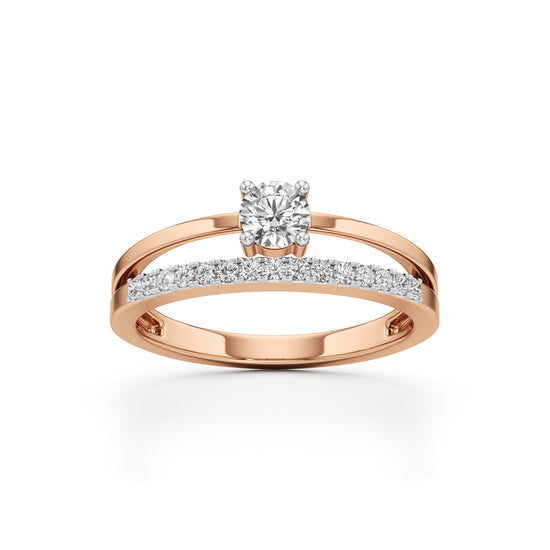 Delicara Split Shank Delicateround Cut Ring