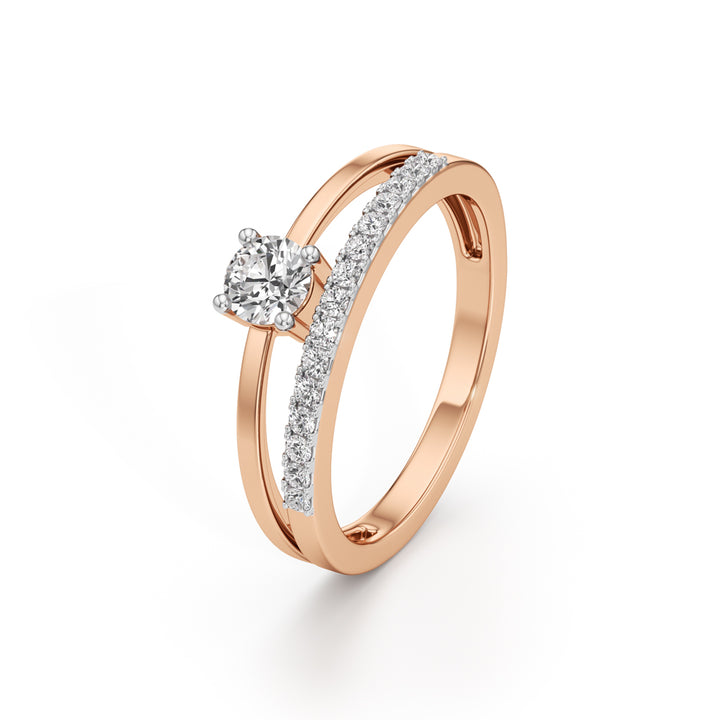 Delicara Split Shank Delicateround Cut Ring