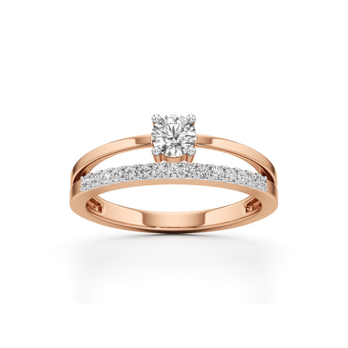 Delicara Split Shank Delicateround Cut Ring