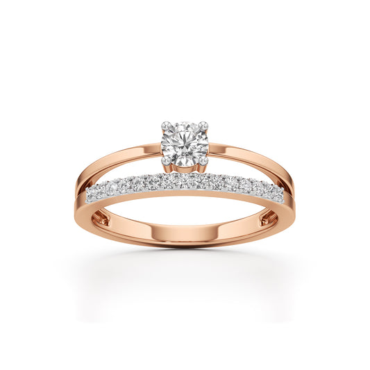 Delicara Split Shank Delicateround Cut Ring
