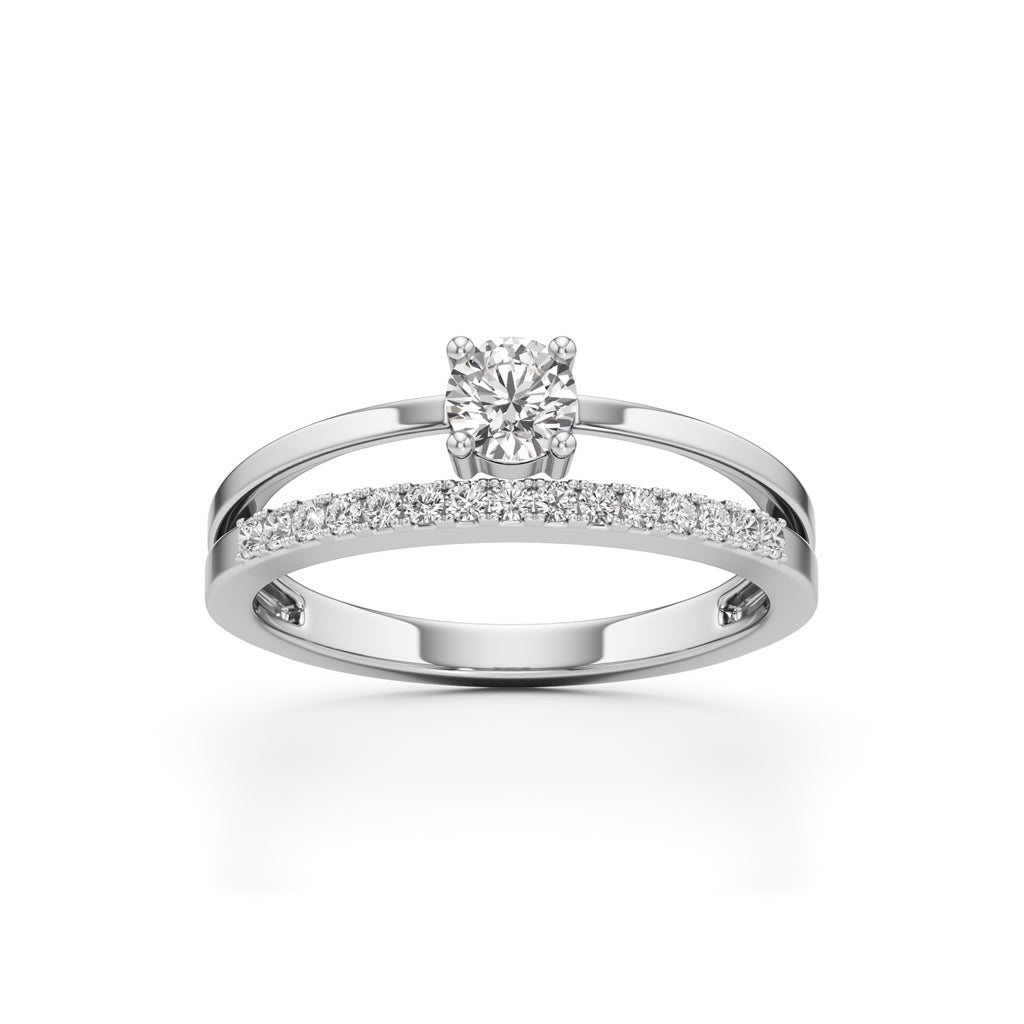 Delicara Split Shank Delicateround Cut Ring
