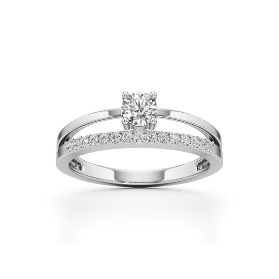 Delicara Split Shank Delicateround Cut Ring