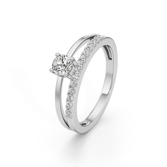 Delicara Split Shank Delicateround Cut Ring