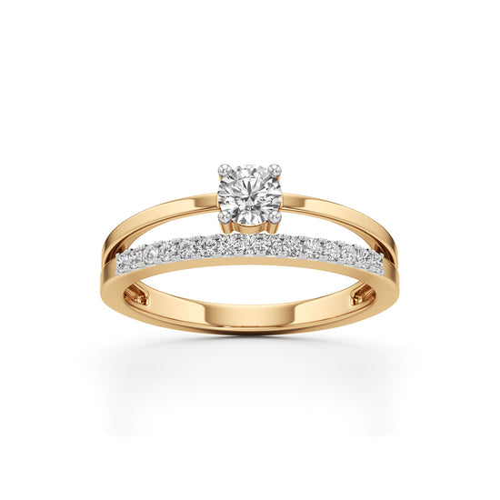 Delicara Split Shank Delicateround Cut Ring