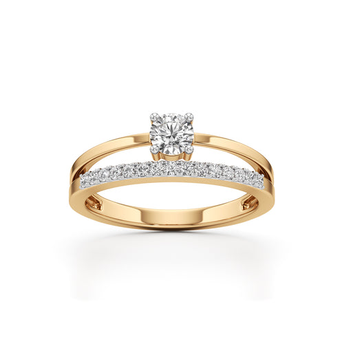 Delicara Split Shank Delicateround Cut Ring