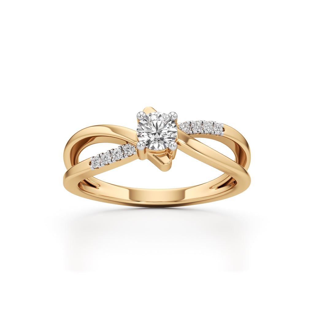 Levornia Split Shank Round Cut Classic Ring