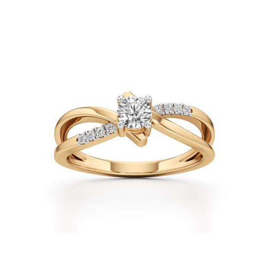 Levornia Split Shank Round Cut Classic Ring