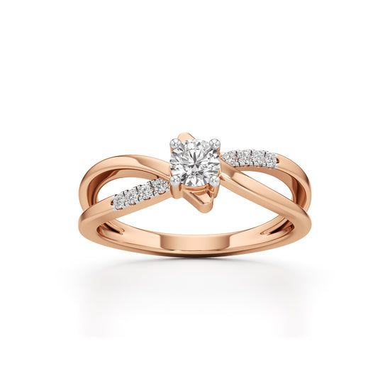 Levornia Split Shank Round Cut Classic Ring