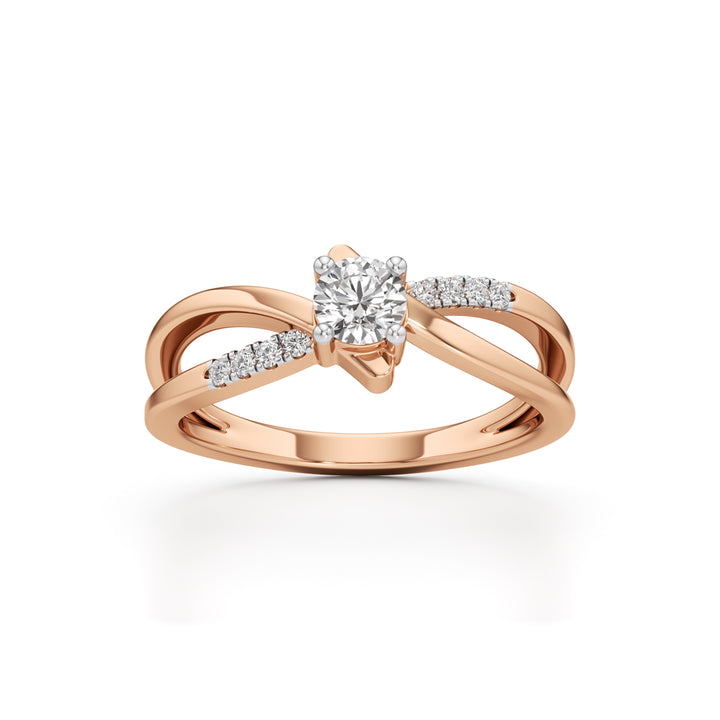 Levornia Split Shank Round Cut Classic Ring
