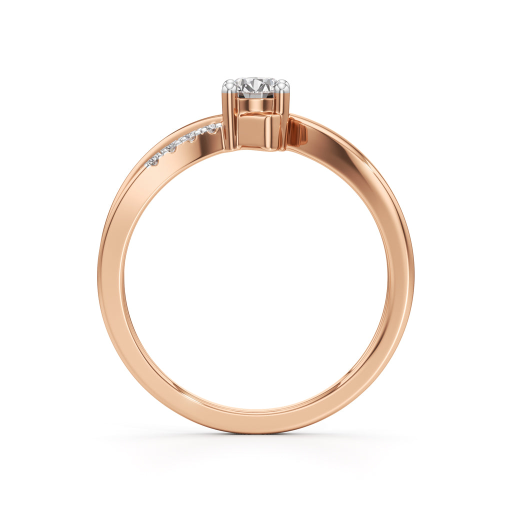 Levornia Split Shank Round Cut Classic Ring