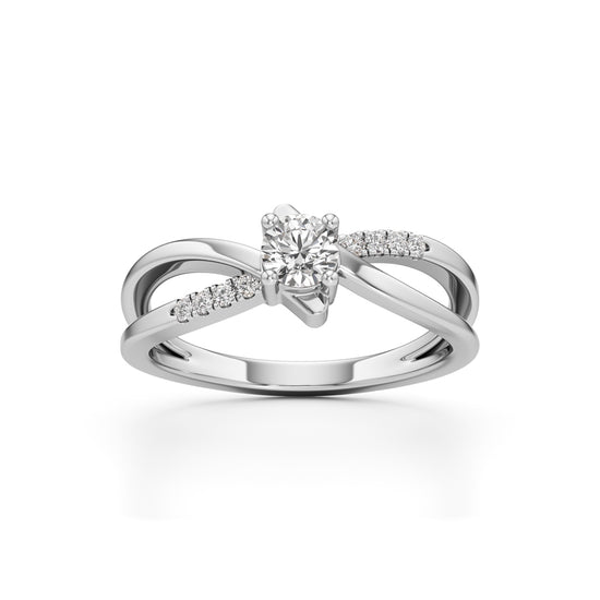 Levornia Split Shank Round Cut Classic Ring