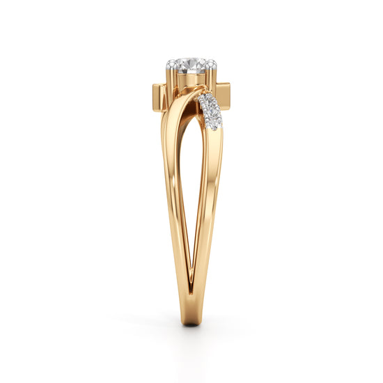 Levornia Split Shank Round Cut Classic Ring