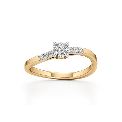 Delissa Four Prong Round Cut Delicate Ring
