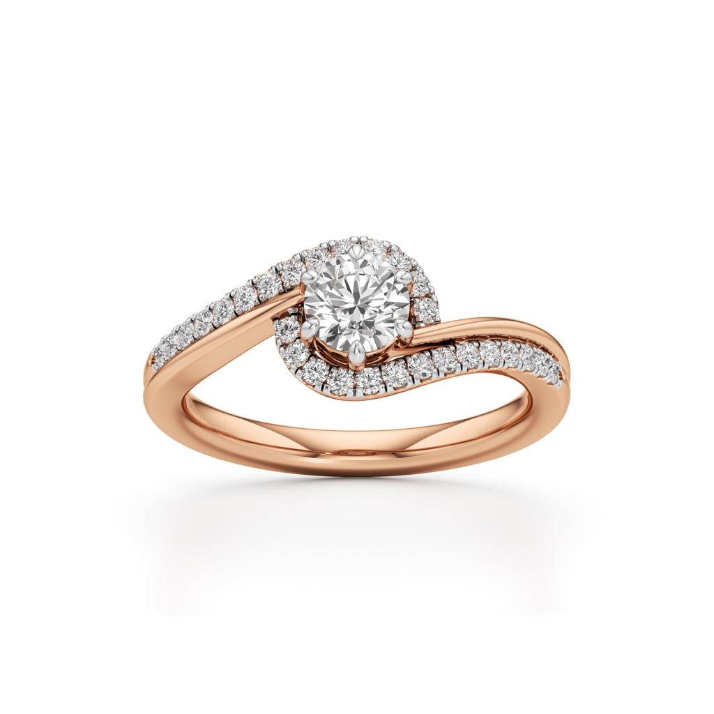Delamira 075Ct Reversed Tapred Marquise Cut Delicate Ring