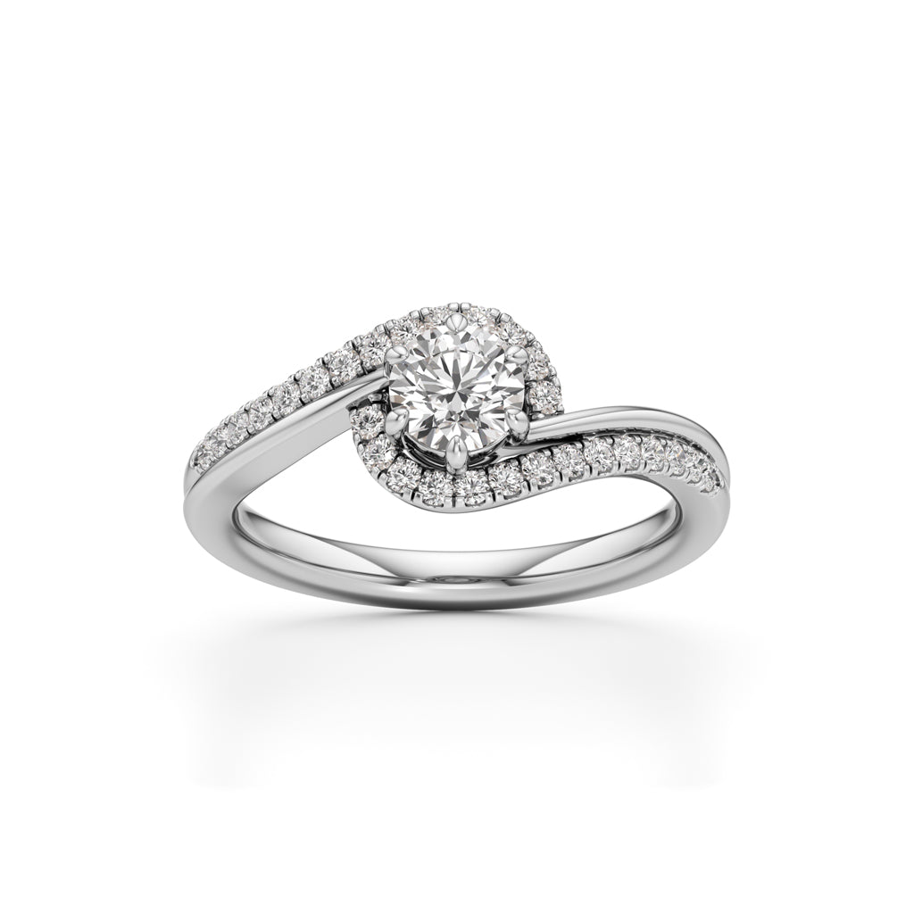 Delamira 075Ct Reversed Tapred Marquise Cut Delicate Ring