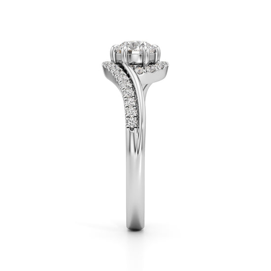 Delamira 075Ct Reversed Tapred Marquise Cut Delicate Ring