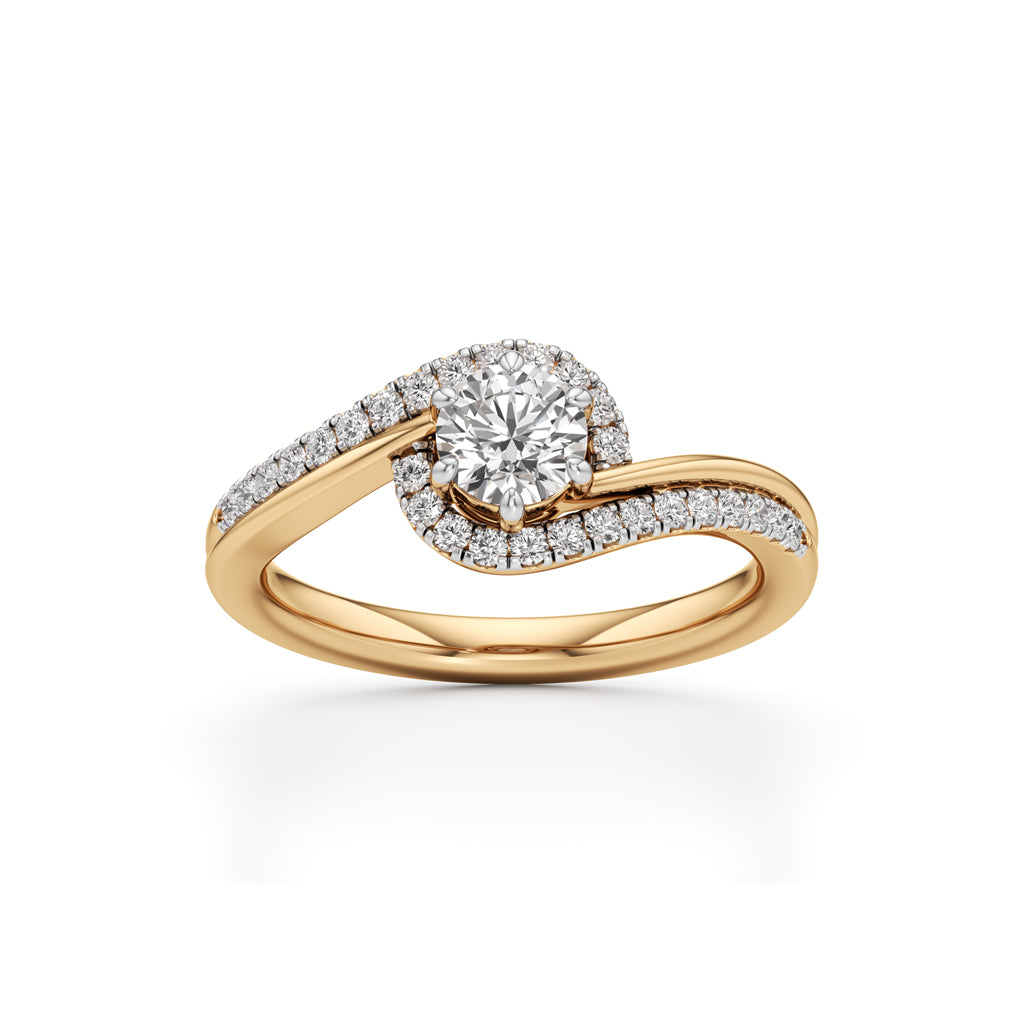 Delamira 075Ct Reversed Tapred Marquise Cut Delicate Ring