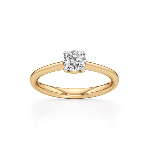 Solivira 050Ct four prong round cut solitaire ring