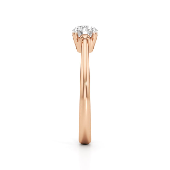 Solivira 0.50Ct four prong round cut solitaire ring