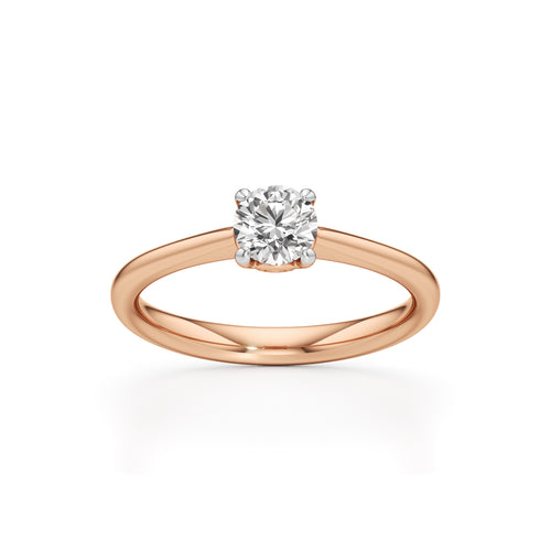 Solivira 050Ct four prong round cut solitaire ring