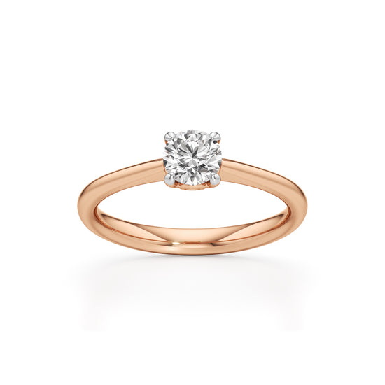 Solivira 050Ct four prong round cut solitaire ring