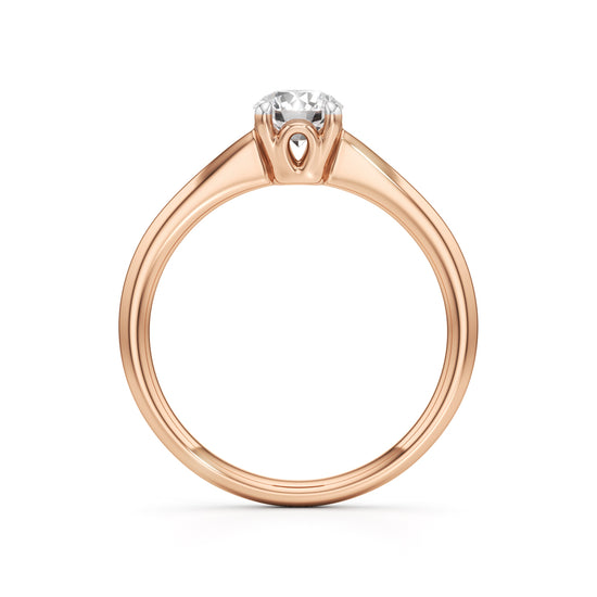 Solivira 050Ct four prong round cut solitaire ring