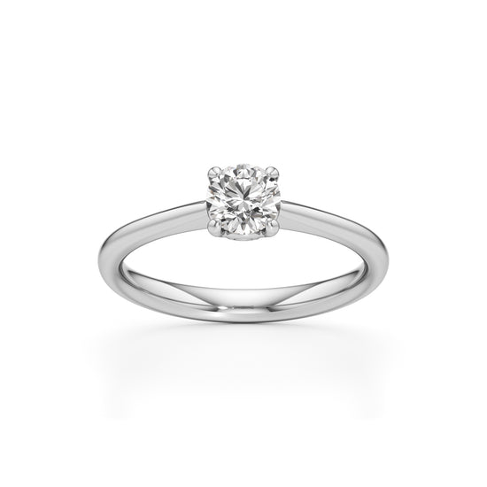 Solivira 0.50Ct four prong round cut solitaire ring
