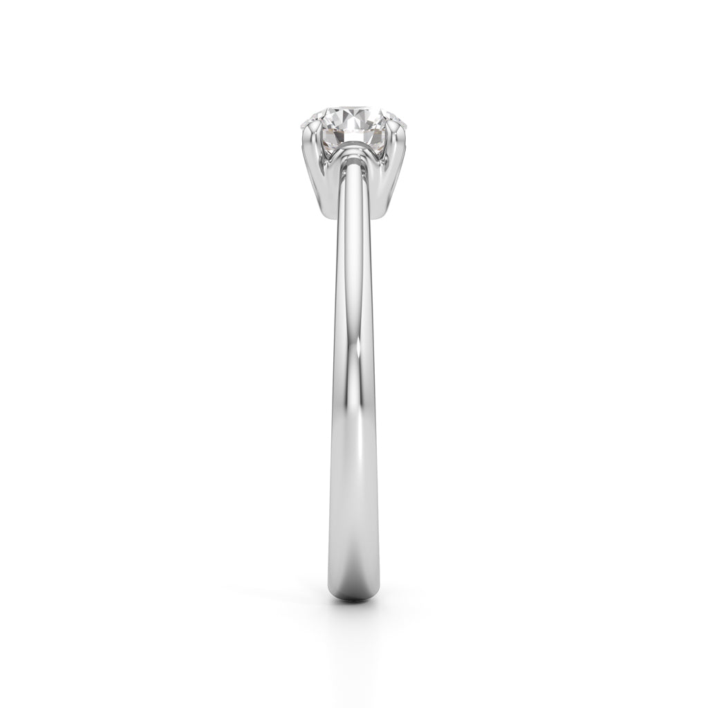 Solivira 0.50Ct four prong round cut solitaire ring