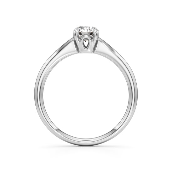 Solivira 050Ct four prong round cut solitaire ring
