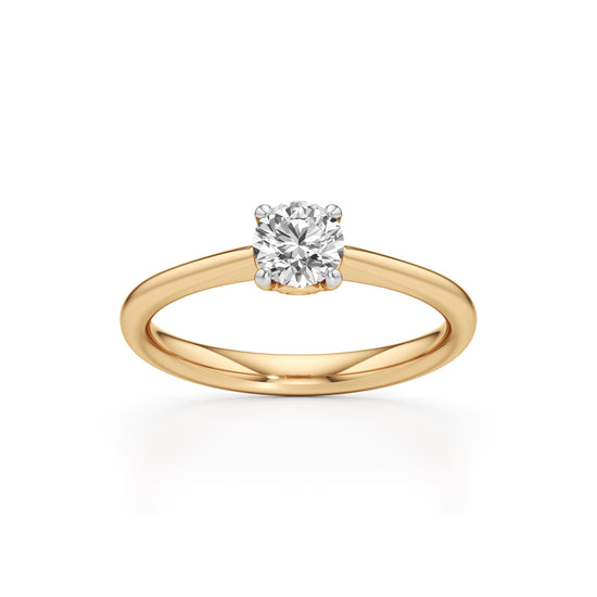 Solivira 0.50Ct four prong round cut solitaire ring