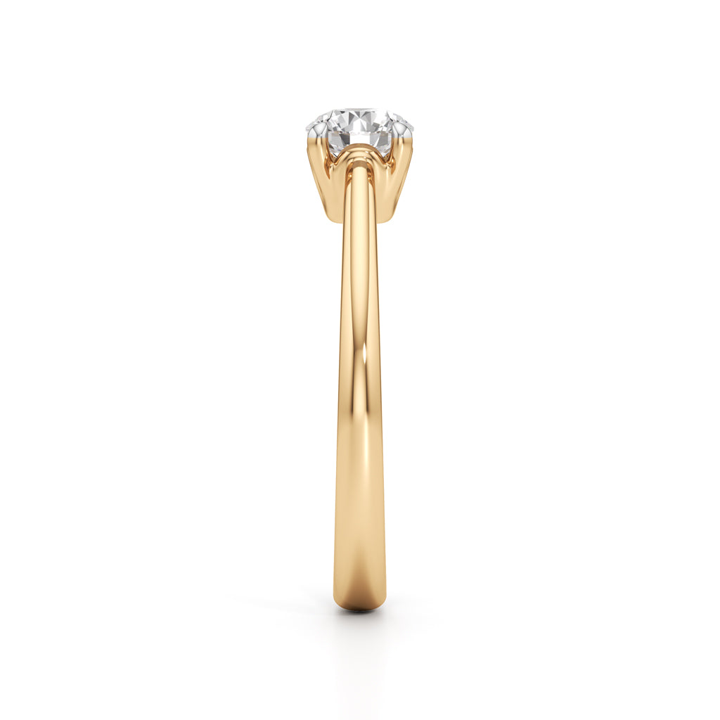 Solivira 0.50Ct four prong round cut solitaire ring