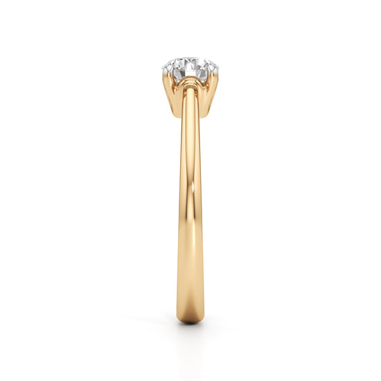 Solivira 0.50Ct four prong round cut solitaire ring