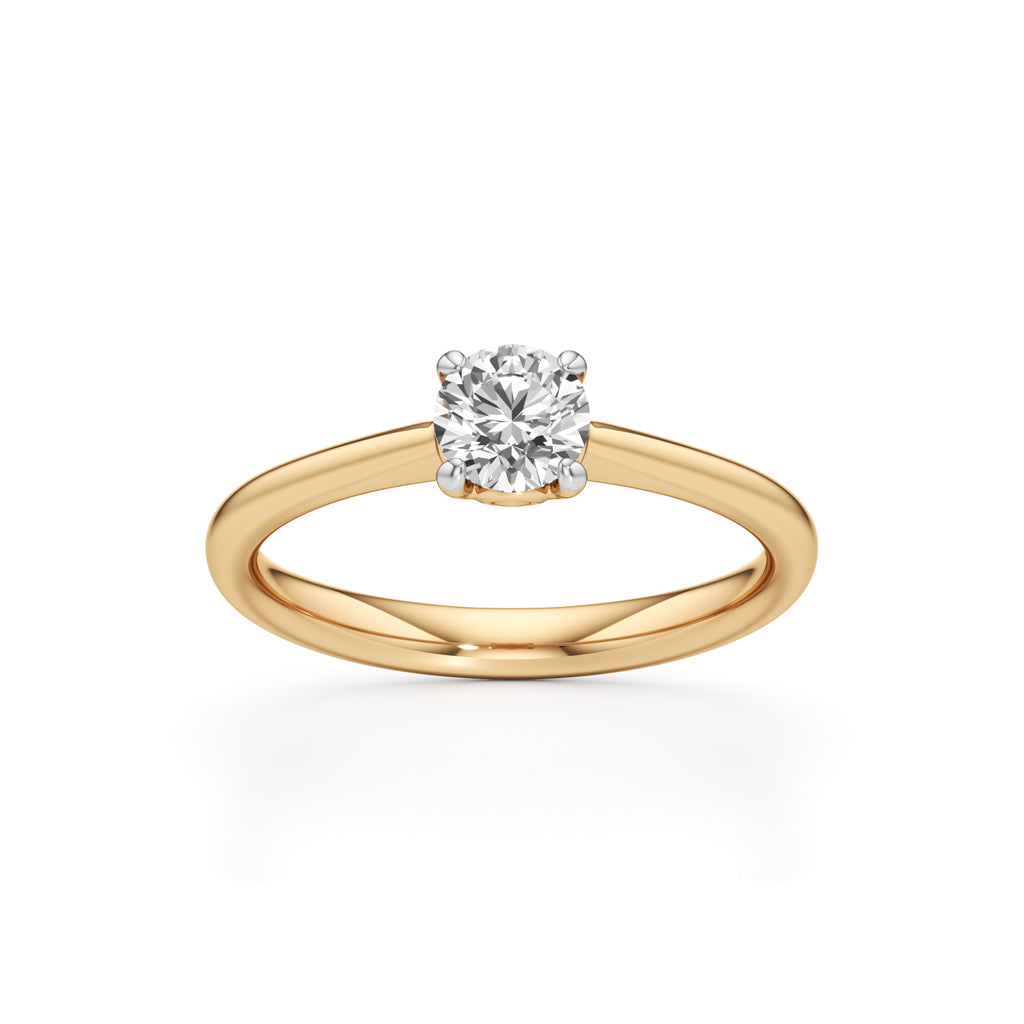 Solivira 050Ct four prong round cut solitaire ring