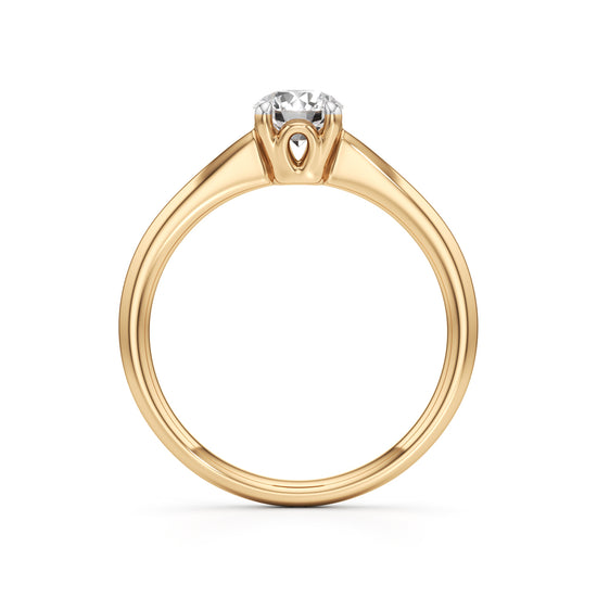 Solivira 050Ct four prong round cut solitaire ring
