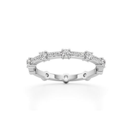Brilliant Round Delicate Gold Ring