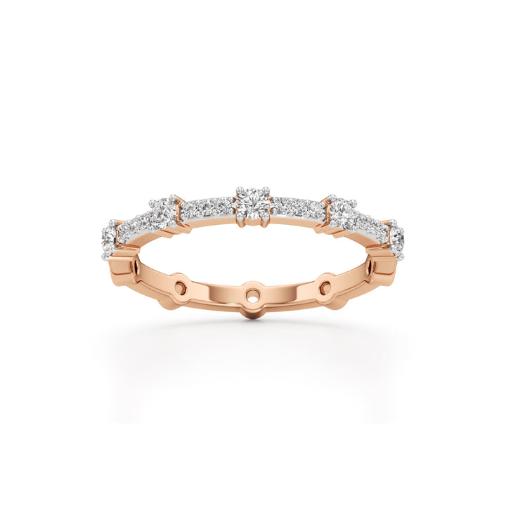 Brilliant Round Delicate Gold Ring