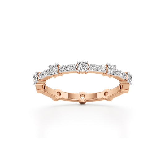 Brilliant Round Delicate Gold Ring