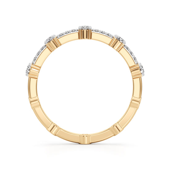 Brilliant Round Delicate Gold Ring
