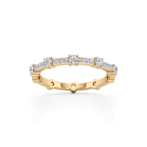 Brilliant Round Delicate Gold Ring