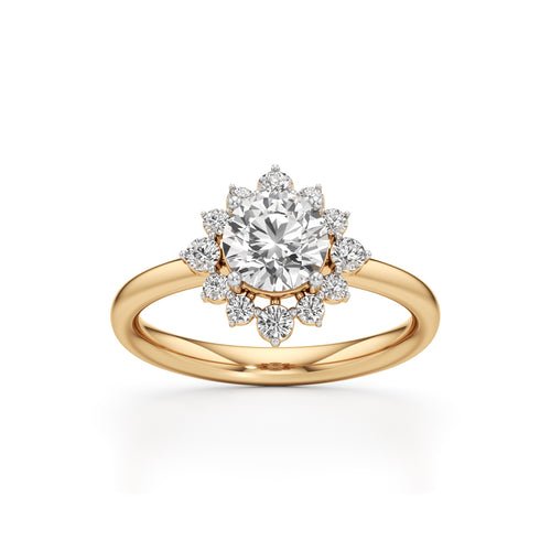 125Ct Brilliant Round Halo Ring