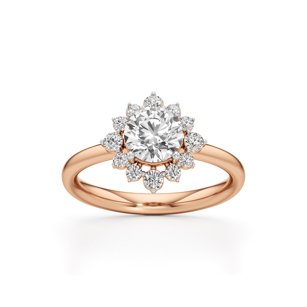 125Ct Brilliant Round Halo Ring