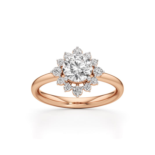 125Ct Brilliant Round Halo Ring