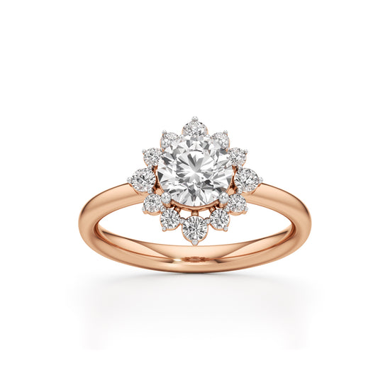 125Ct Brilliant Round Halo Ring
