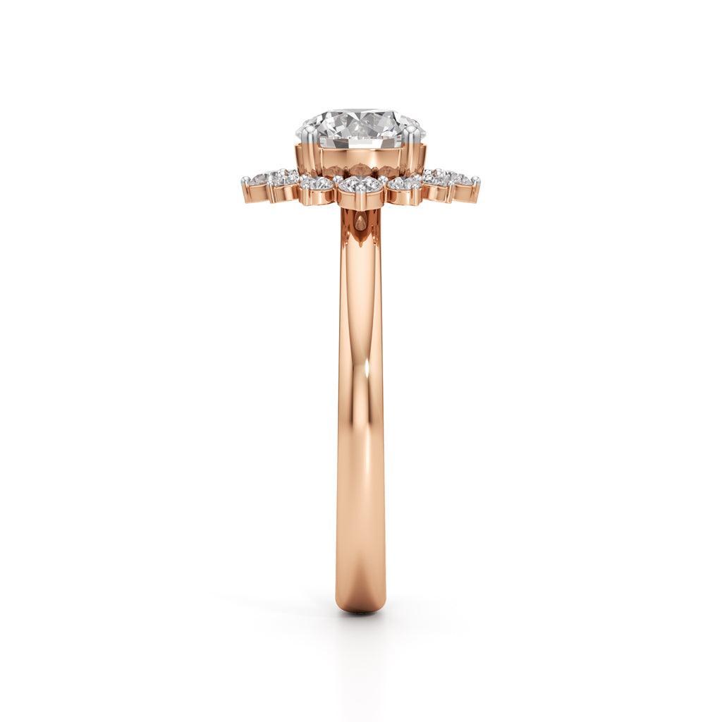 125Ct Brilliant Round Halo Ring