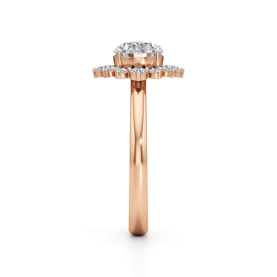 125Ct Brilliant Round Halo Ring
